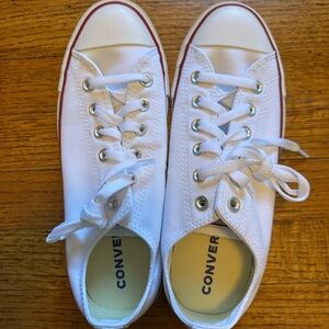 Converse White Low-Top Sneakers 8 Mens/ 10 Womens Wide Width New